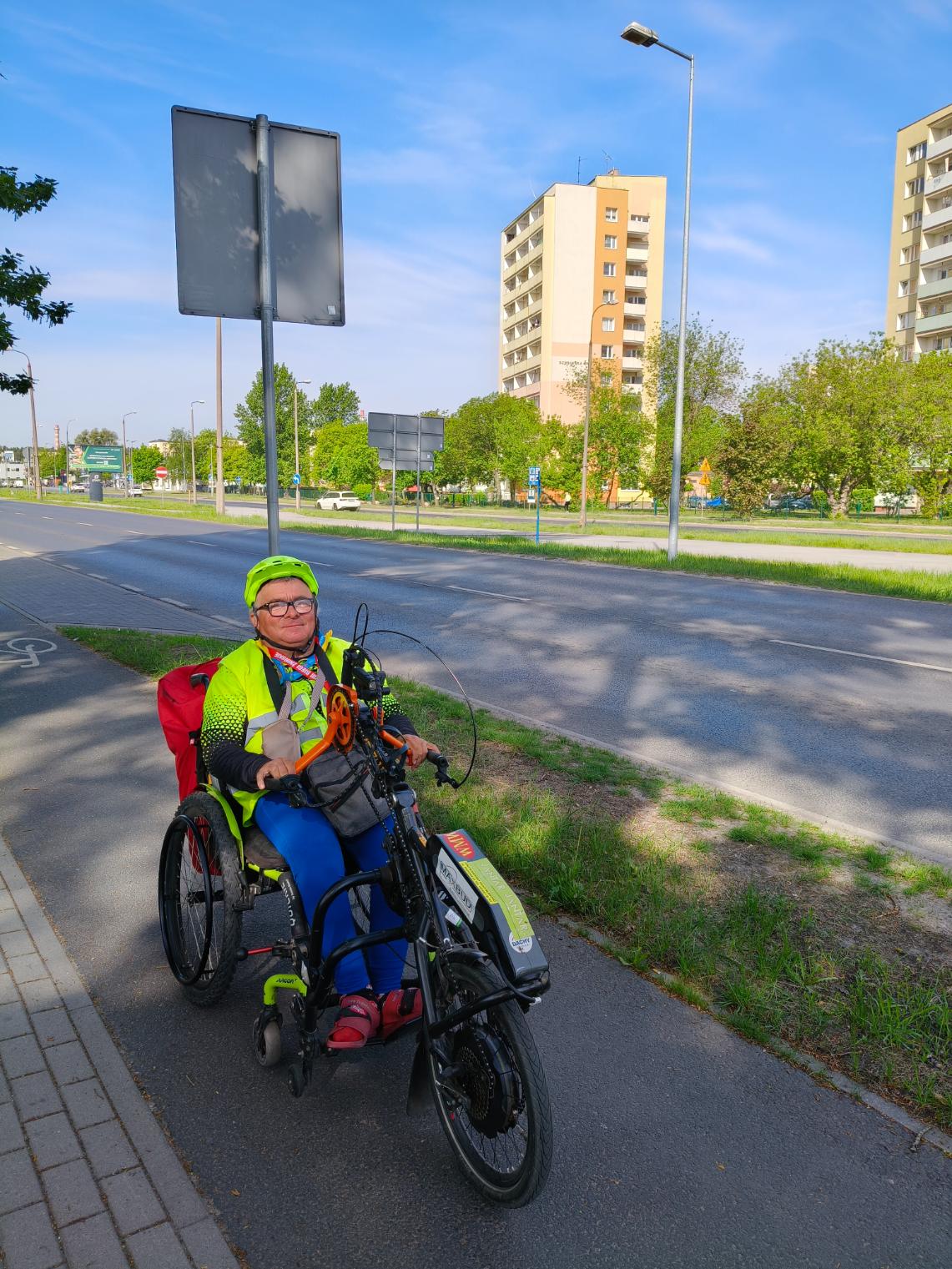 Zdjęcie do wpisu: kolejne kilometry na zbiórkę dla Zbyszka Żnina do Bydgoszczy